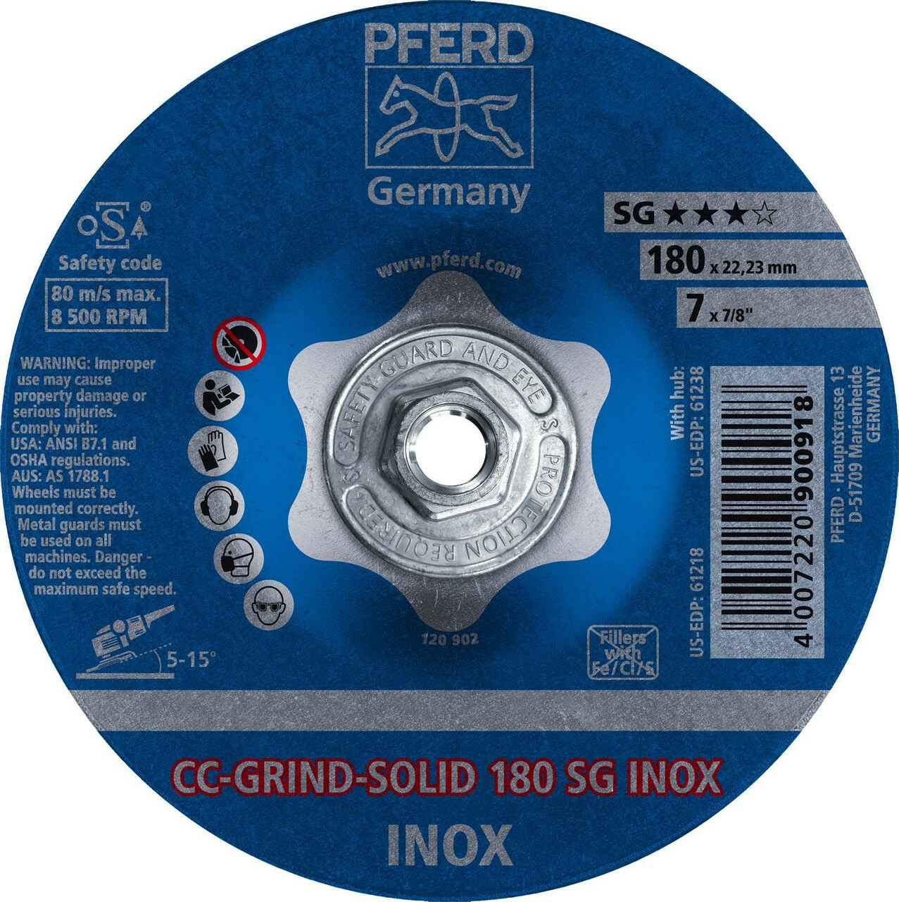 CC-GRIND-SOLID SG INOX Grinding Discs